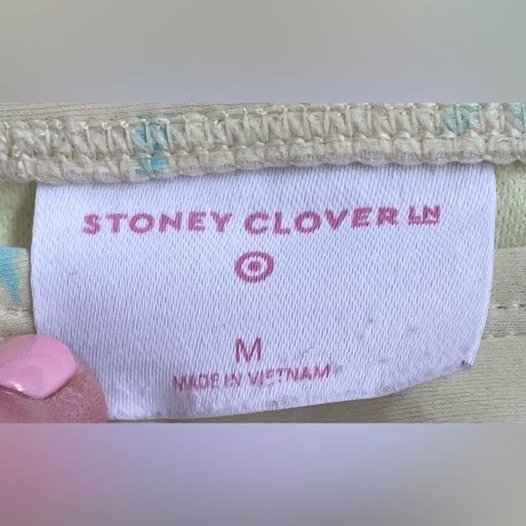 Stoney Clover Lane Lime Green Palm Tree Bikini Top + Scoop Bottom #4812; size M - Picture 4 of 10